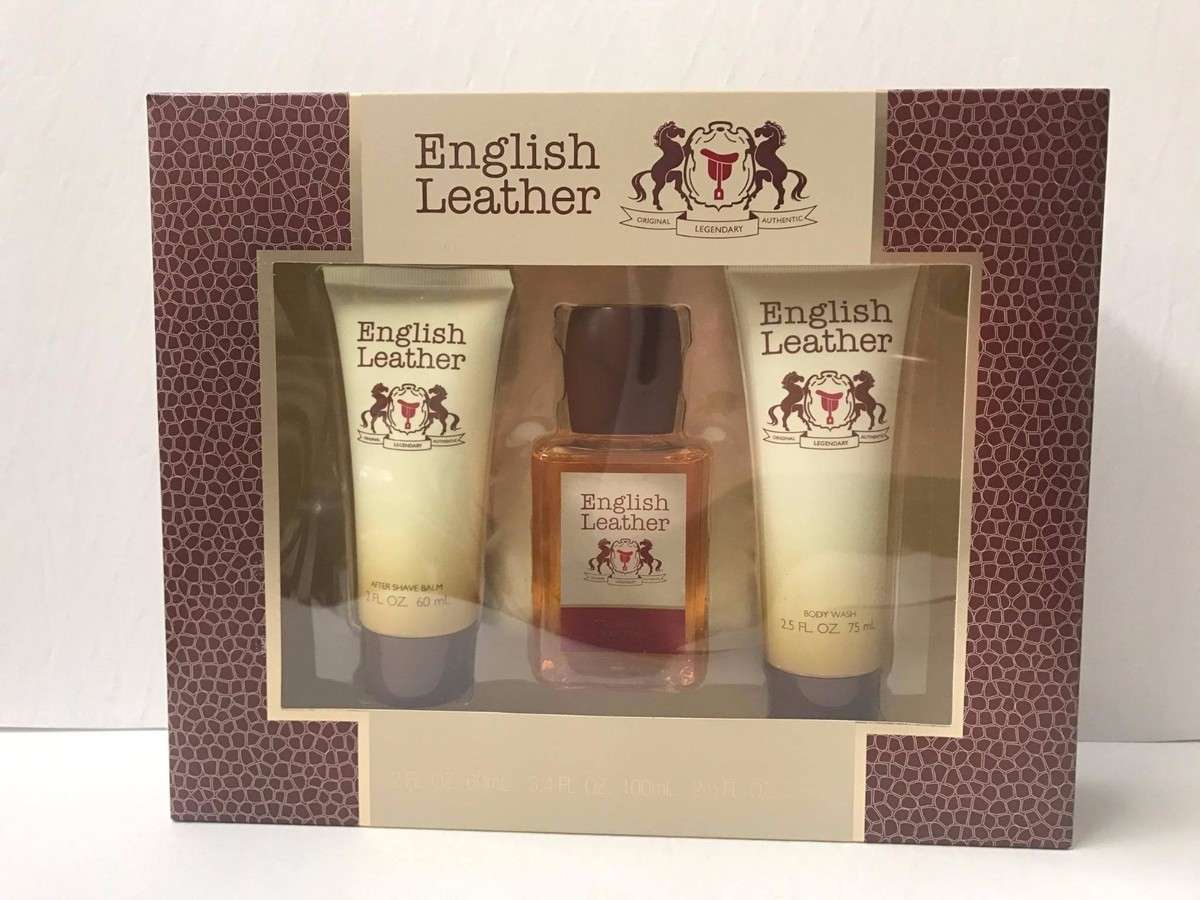 English Leather Cologne by Dana, 3 Piece Gift Set for Men NEW | eBay