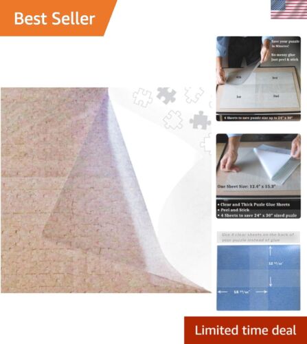 Preserve Puzzles in Minutes: Extra Large Clear Glue Sheets for 1000 Pieces