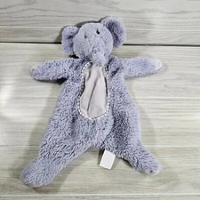 K. Luxe Kelly Toy Grey Elephant Flattie Security Blanket Plush Lovey Crinkle 17"
