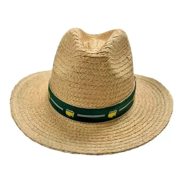 2025 Masters Tournament Dorfman Pacific Sombrero de Paja Natural Banda Verde Cinturón L/XL Foto 2 de 4