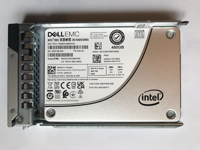 SSD Dell Intel D3-S4620 480GB - SATA 6Gbps, TLC, 3.5' - 0D5C1D (neuf, Ouvert)