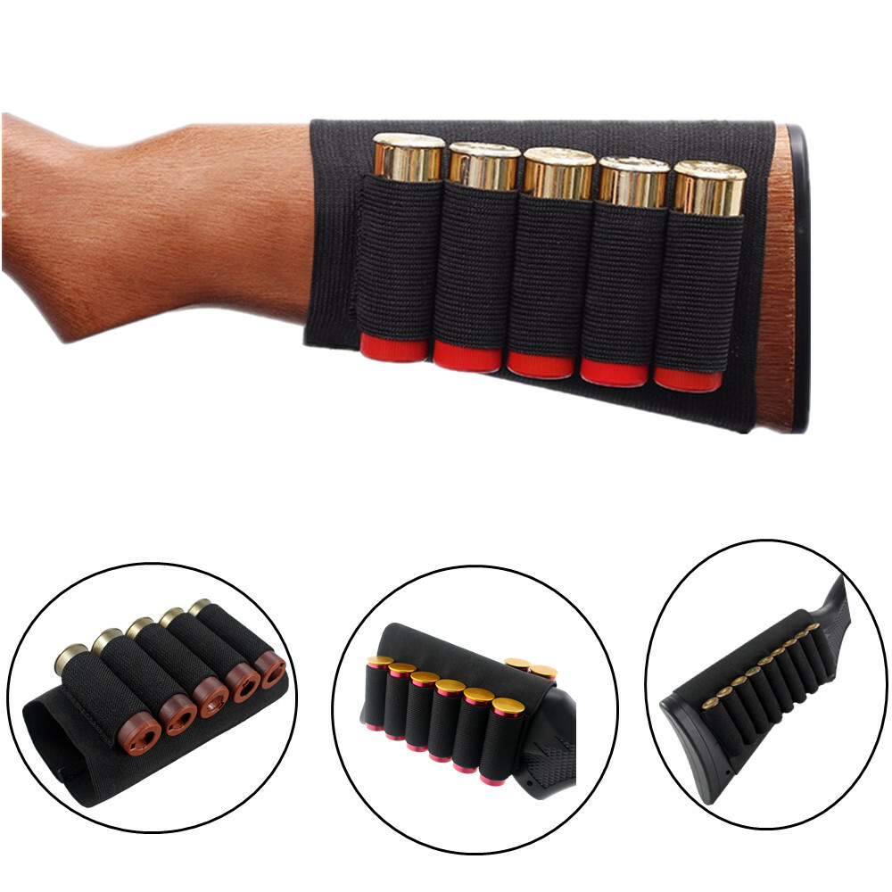 5/8/9/ Rounds Shotgun Rifle Buttstock Ammo Pouch Shell Holder Cartridge Pouch US