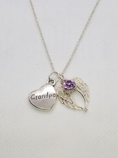 Memorial necklace for loss of Grandpa - Funeral Sympathy Grief Cremation Gift