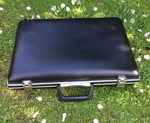 Vintage Black Fleetline Briefcase - Imagen 2 de 8