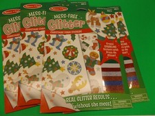 Melissa Doug Glitter, Mess-free, MAKES 26 Christmas Stickers,Crafts Age 5 yrs