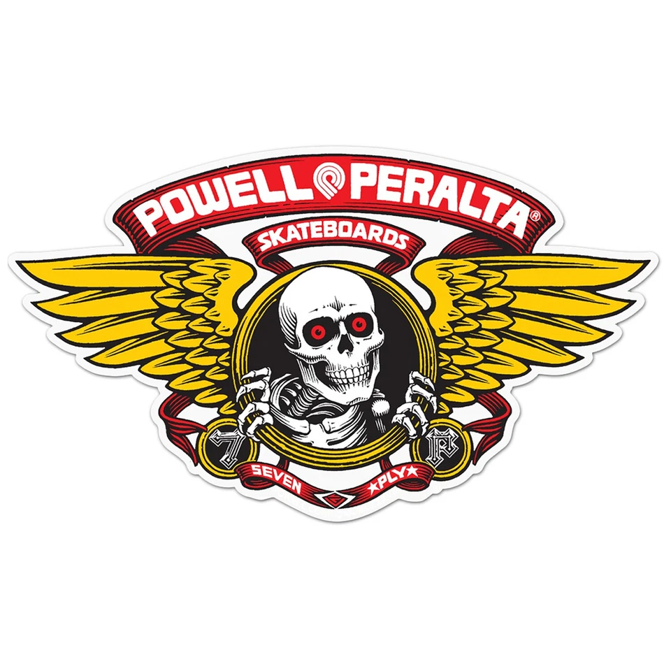 Powell Peralta Skateboard Winged Ripper Ramp Sticker Red (Extra Large 12")