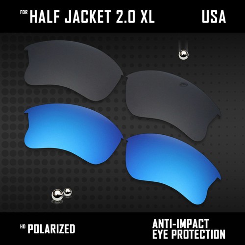 Lente de repuesto polarizada antiarañazos para media chaqueta Oakley 2.0 XL OO9154 opt - Imagen 19 de 32