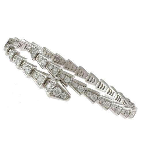 BVLGARI Serpenti Bracelets Diamond White gold Au750 K18 P0019474