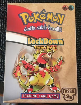 POKEMON LOCKDOWN THEME DECK BOX,RULE BOOK,DAMAGE COUNTERS AND COIN