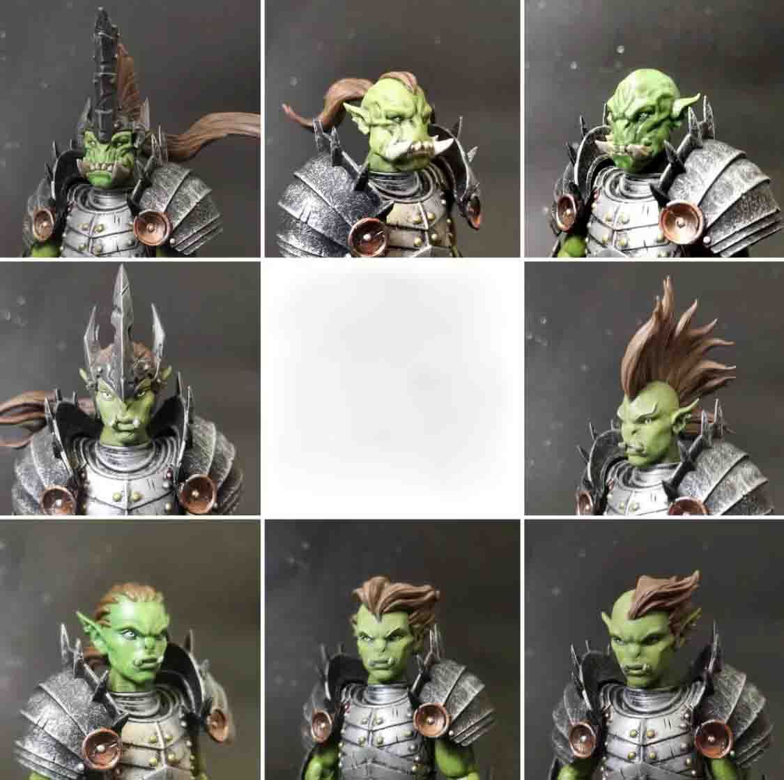 1/12 Painted Mythic Legions Fit Orc Ms Man Only-Head Sculpt
