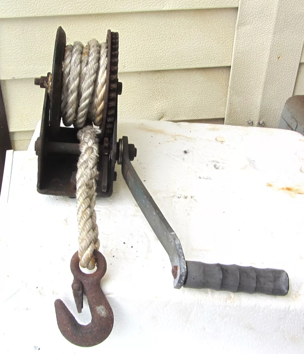 1200 lbs Hand Winch Heavy Duty Rope Crank Gear Boat Trailer USA eBay