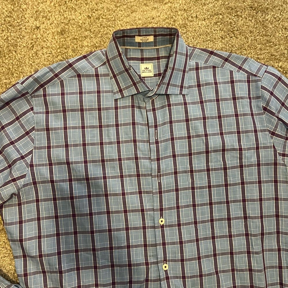 Peter Millar Button down 100% cotton large - image 4