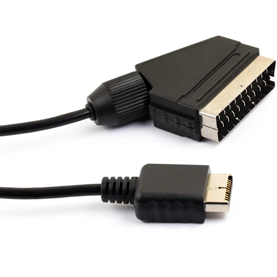 RGB SCART Wire Cable TV AV for Playstation PS1 PS2 PS3 One Slim Line Console - Image 3 of 4