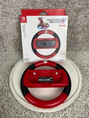 Hori NSW-054U Nintendo Switch Mario Kart Racing Wheel Attachment Volant Deluxe