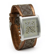 Lady Watch - Monogram Soft Band w/ Rhinestone Numbers - Copper - WT-G933CCOP