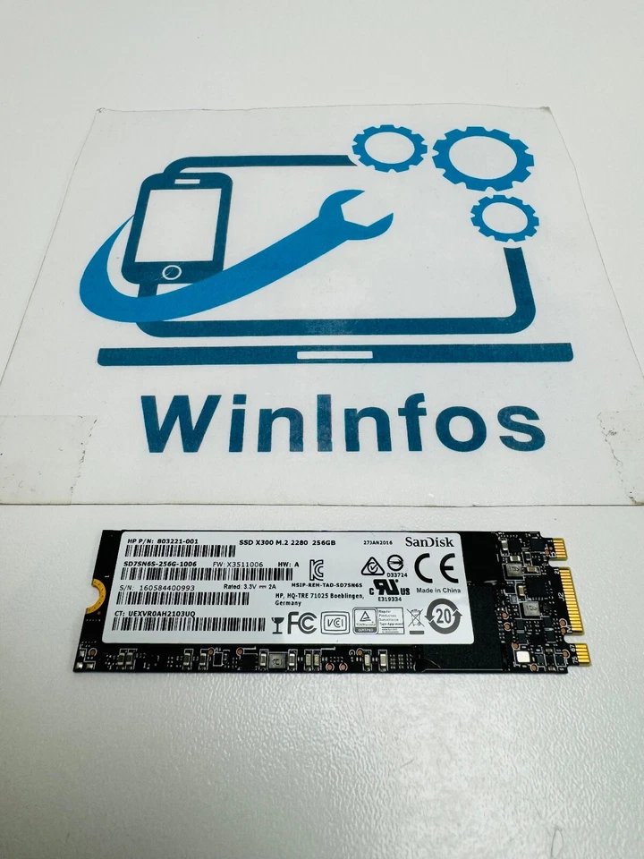 SSD HP SanDisk 256GB M.2 2280 SSD SD7SN6S-256G HP Spectre x360 PC 13 (13-4128nf)