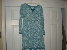 Carole Hochman Green Floral Print Nightgown - Size S