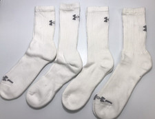 Under Armour Mid-Calf Athletic Socks, Large men's shoe 9-12 , 4 pairs