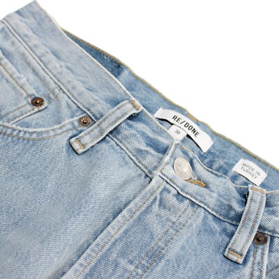 RE/DONE NWT 70s High Rise Bootcut Jeans Size 30 in Light Worn 7 Blue Denim