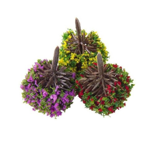 30X Flower Trees HO Scale Model Train Layout Garden Park Scenery Landscape Lot - Picture 5 of 11