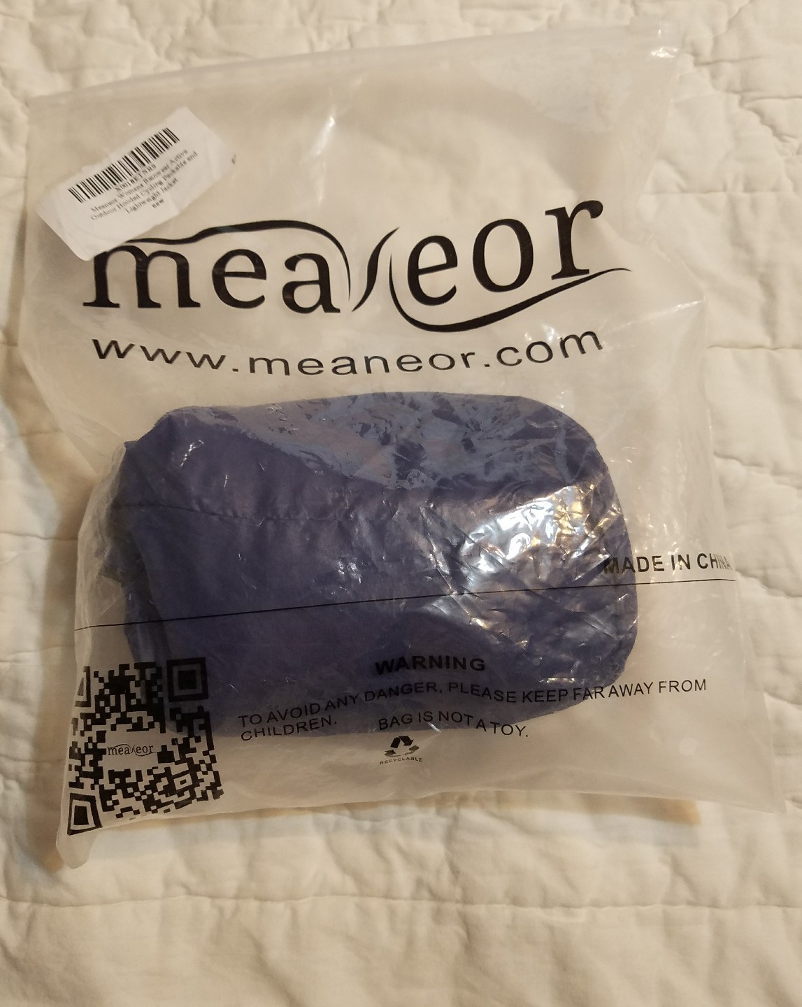 Meaneor Women Raincoat Clear Solid Hooded Jacket Outdoor Waterproof Rainwear (S)