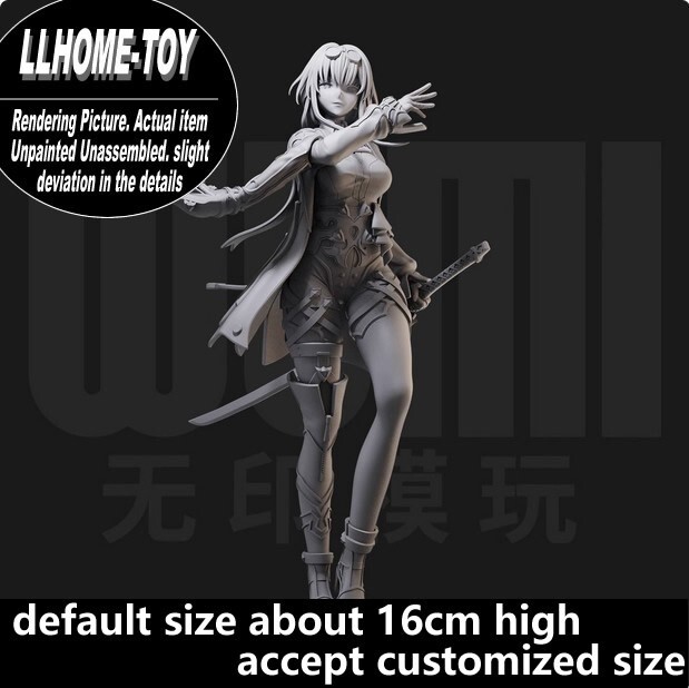 Game Character Kafka Take a Sword Resin 3D Print GK Figure DIY Model