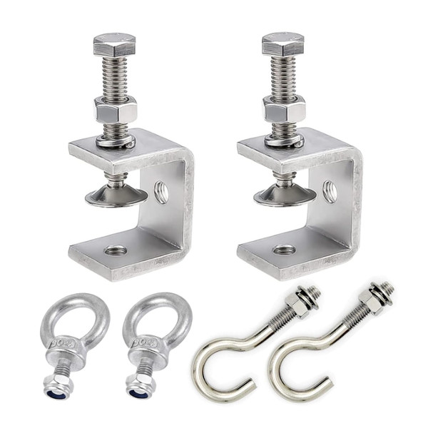 C Zwingen Edelstahl Klemme Fixierzange 6 Teile 0 25Mm Klemmbereich Silber, 30Mm-image