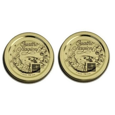 Bormioli Rocco 2-3/4'', 70mm Quattro Stagioni Lids, 2 Pieces