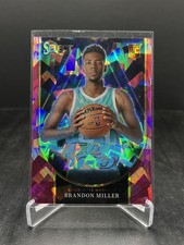 2023-24 Panini Select Brandon Miller RC Neon Icon Pink Cracked Ice 61/99 #11