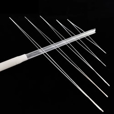 5Pcs Big Eye Curved Open Stainless Steel Beading Needles for Jewelry Making