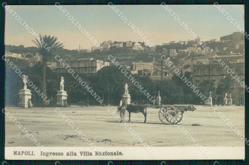 Napoli Città Ingresso Villa Nazionale Foto cartolina MX6247