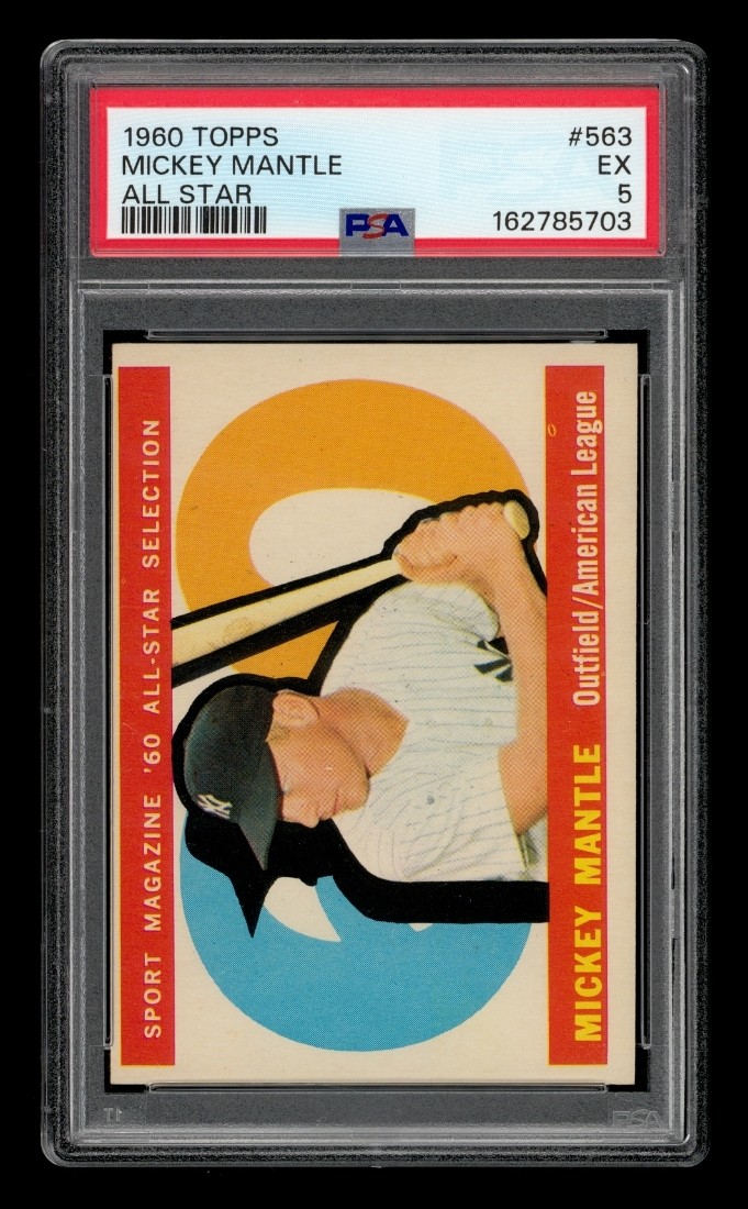 1960 Topps Set-Break #563 Mickey Mantle All Star PSA 5 EX