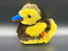 German Steiff Duck Plush Toy Yellow Red Button Tag 5381/13 circa 1982 - 85