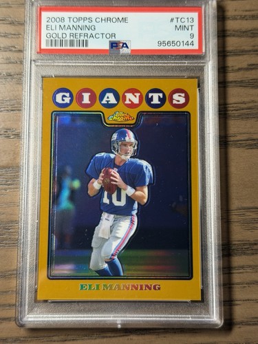 Eli Manning [Gold Refractor] #TC13 2008 Topps Chrome card