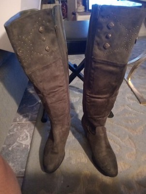 CLOUDWALKERS MERIDIAN OLIVE STUDDED BOOTS Size 12 W
