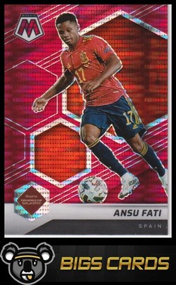 2021-22 Panini Mosaic Road to FIFA World Cup #124 Ansu Fati Red Pulsar