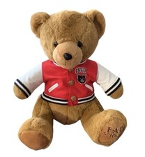 FAO Schwarz Bear Plush Medium 14-24 in Red Jacket Embroidery 1862 Ages 3 Years