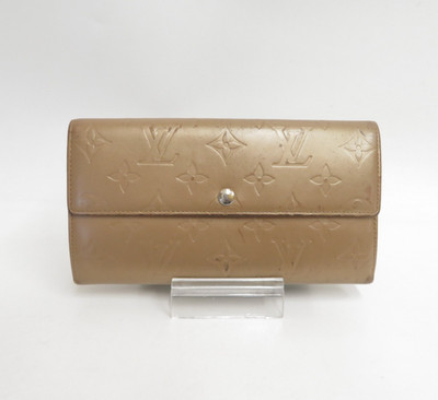 Auth LOUIS VUITTON Monogram matte Vernis Portefeuille Sarah Long Wallet F#52364