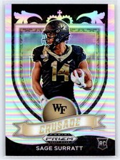 2021 Panini Prizm Draft Picks Collegiate #177 Sage Surratt Silver