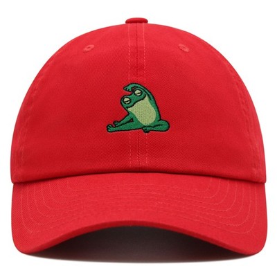 JPAK Frog Yoga Premium Dad Hat Cotton 6-Panel Curved Brim Animal Lover