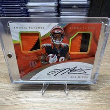 2017 Panini Immaculate Joe Mixon Gold Rookie Patch on card Auto  Bengals /15