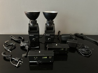 Quantum Flash Qflash T2 & T & Turbo Compact Batteries 2-Pack, 2- Chargers, Cords
