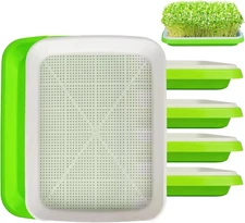 Seed Sprouting Tray, 5Packs Microgreens Growing Trays Big Capacity Sprouts Grow