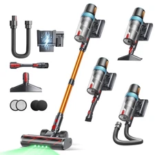 Cordless Vacuum Cleaner, 600W 50KPA 65Mins Vacuum Cleaners for Home, Upgraded...