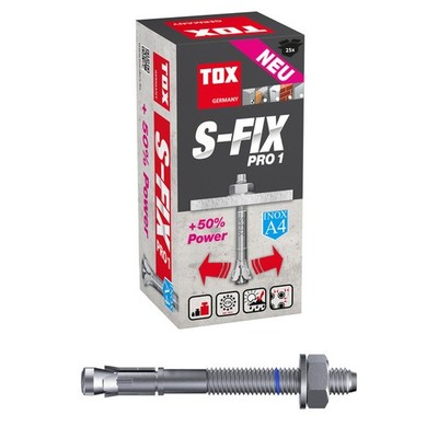 Bolzenanker S-Fix Pro 1 A4 M10x115/35 mm