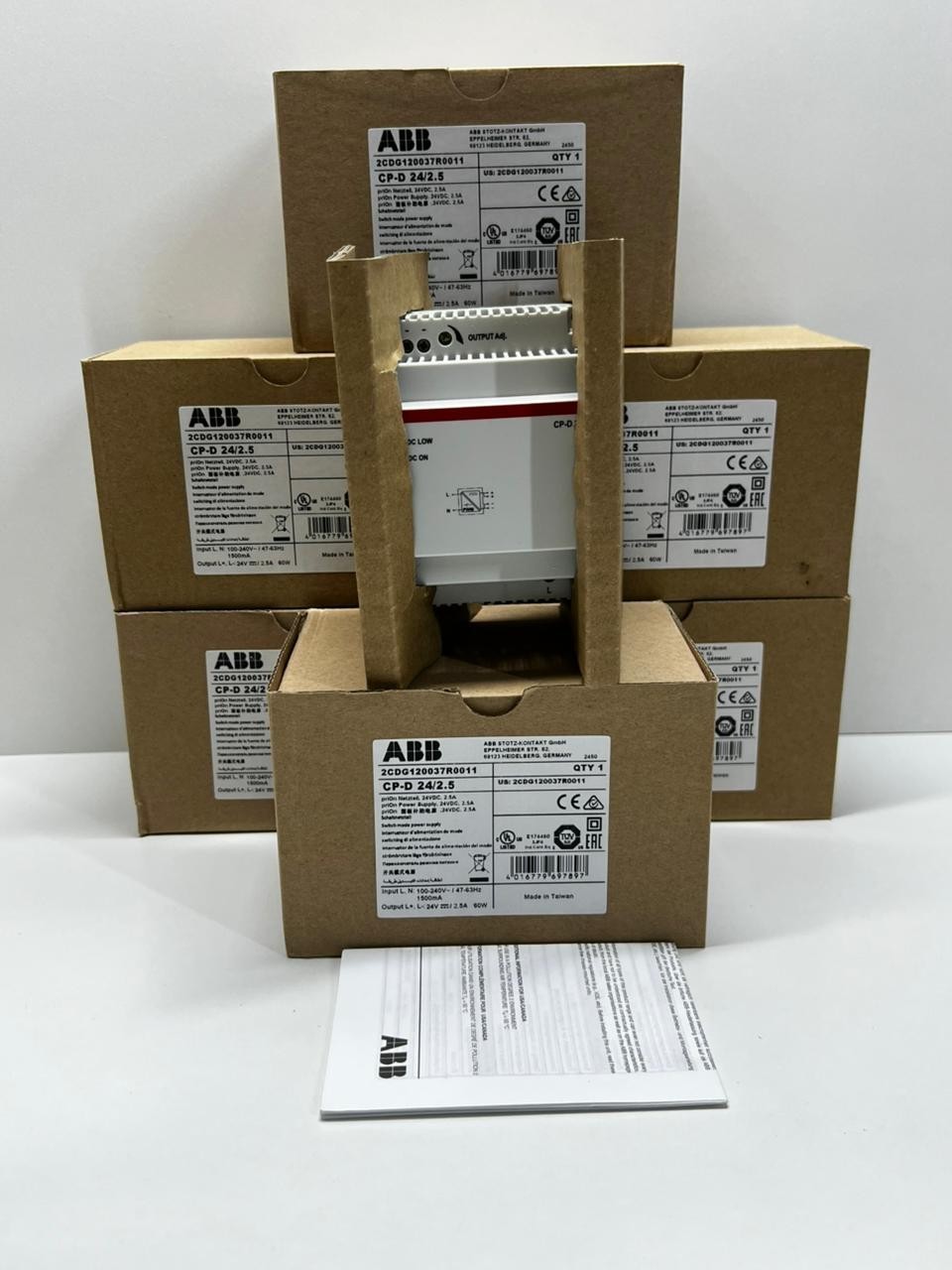 ABB 2CDG120037R0011 CP-D 24/2.5 Power Supply 24VDC 2.5A DIN Rail – New - Taiwan
