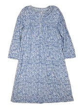 Aria Collection Soft Microfiber Nightgown Womens SZ Med Blue Floral Grannycore