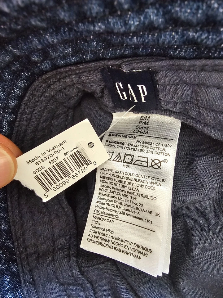 Sombrero cubo de mezclilla para mujer Gap nuevo con etiquetas Foto 3 de 4