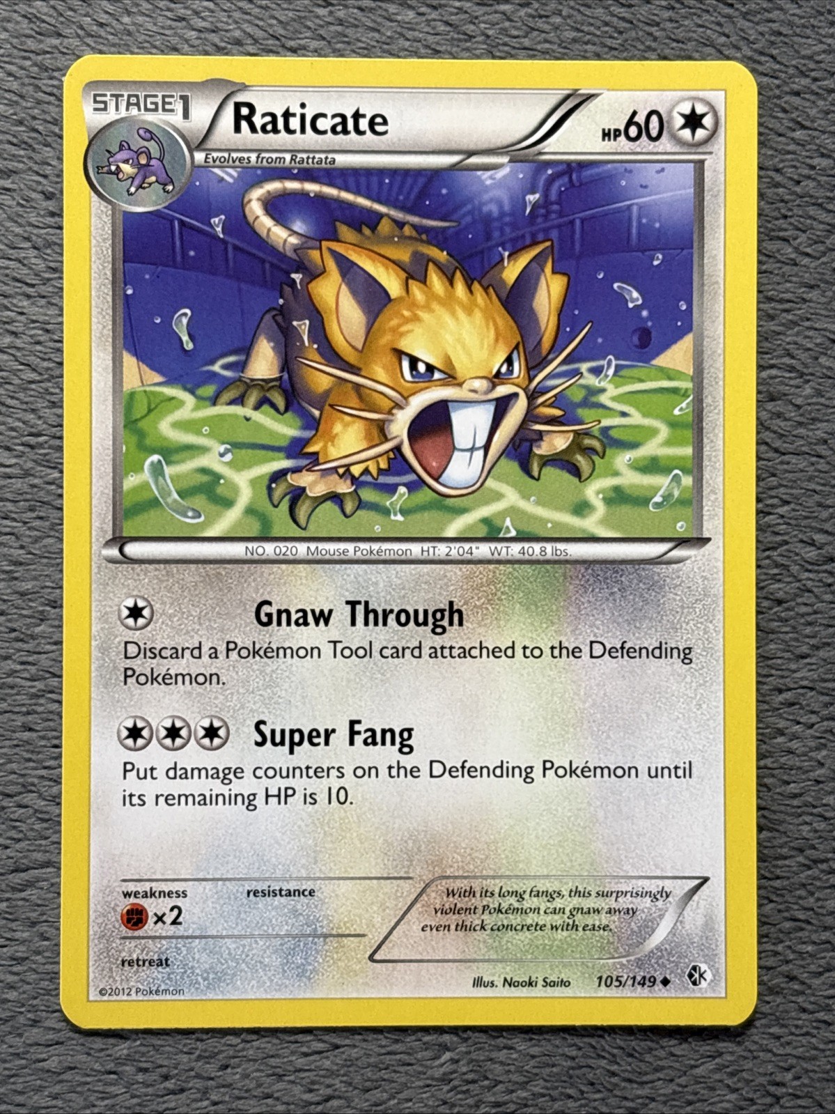 Raticate 105/149 Pokemon Card Boundaries Crossed NM