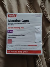 Rugby Nicotine Gum 4mg Cinnamon Flavor Coated 100pcs